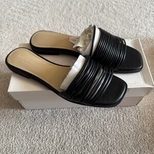 Kelly Rowland For Just Fab Black Strappy Sandals Size 6.5 Womens New in Box